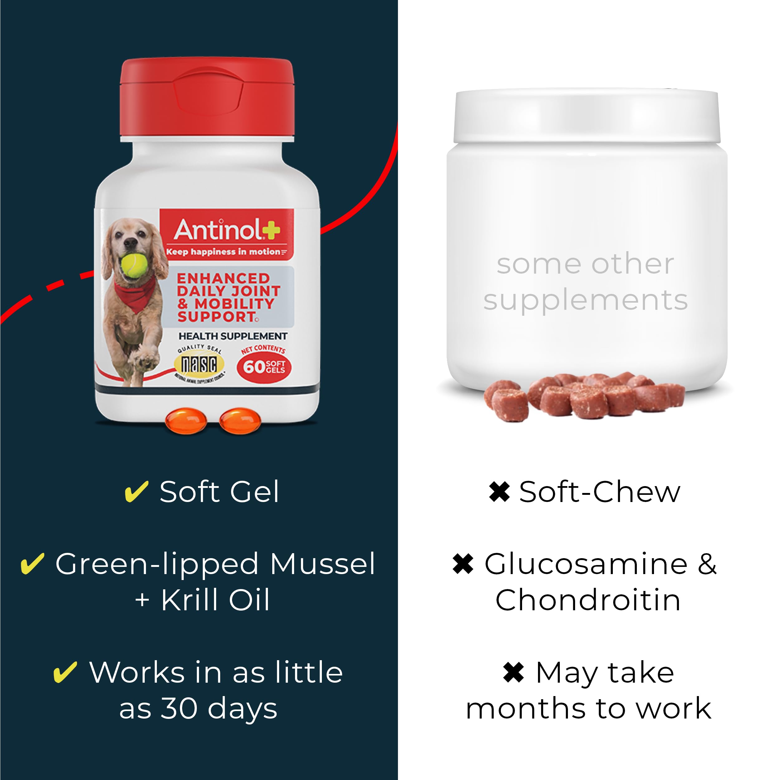 Close-up of omega oils and astaxanthin shows essential nutrients.