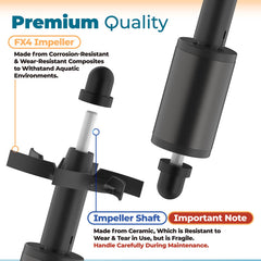 ANTOBLE impeller with premium materials resists wear and corrosion in aquatic environments.