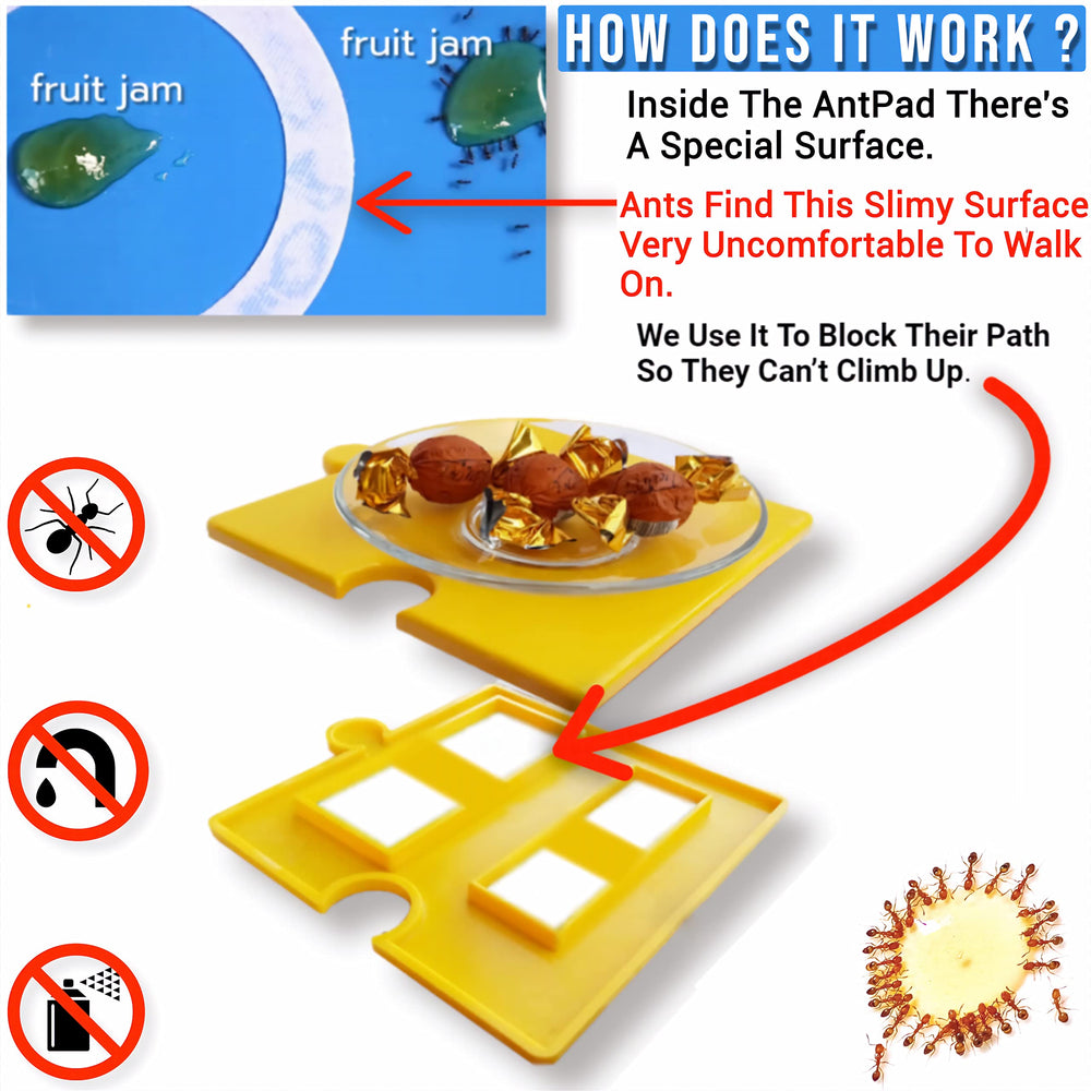 AntPad slimy-core-surface creates an uncomfortable path for ants.