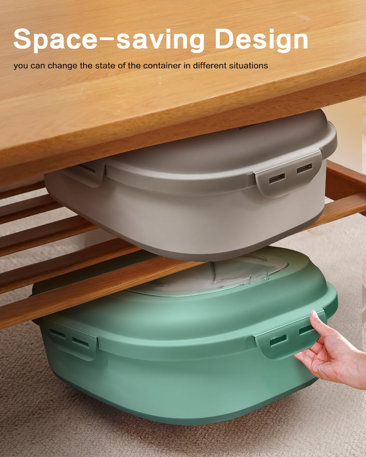 ANVS 30lbs capacity pet food container for dog and cat food storage.