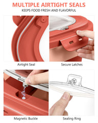 ANVS dog food storage container shows 20 lbs capacity for dry food.