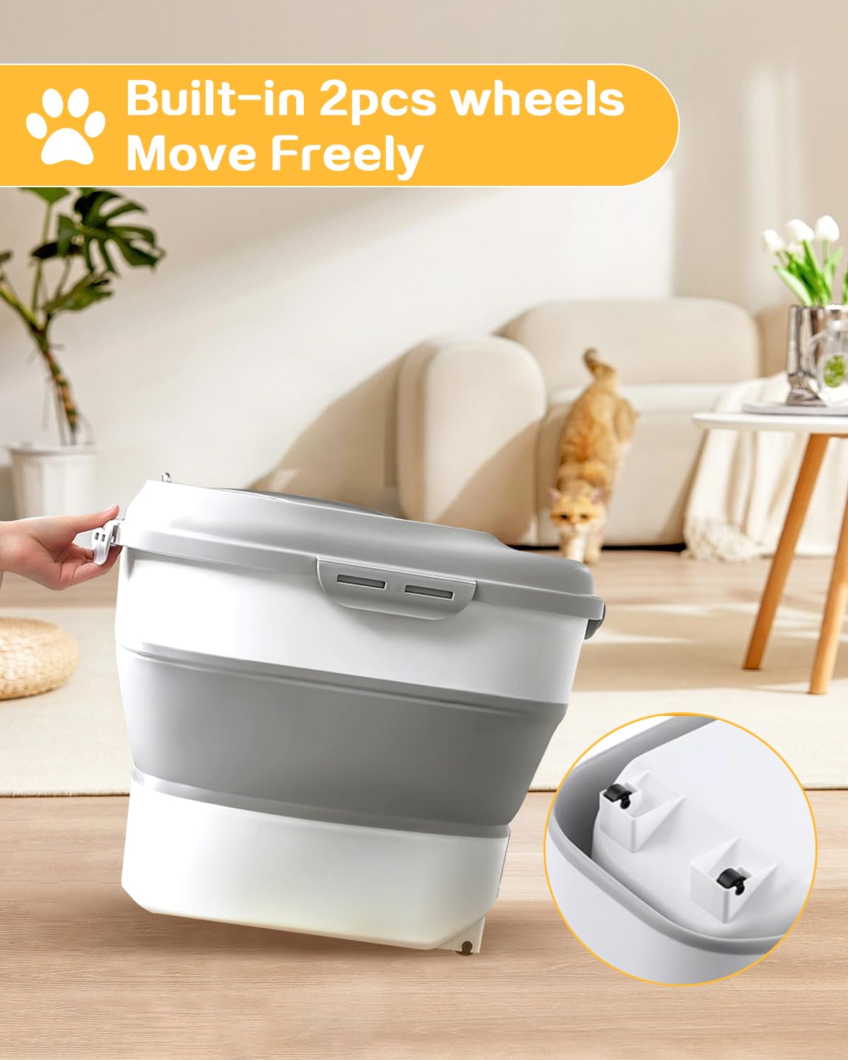 ANVS durable storage with lid protects food from moisture.