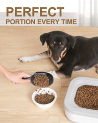 ANVS pet scoop grey with 1/2 cup lines for quick measuring