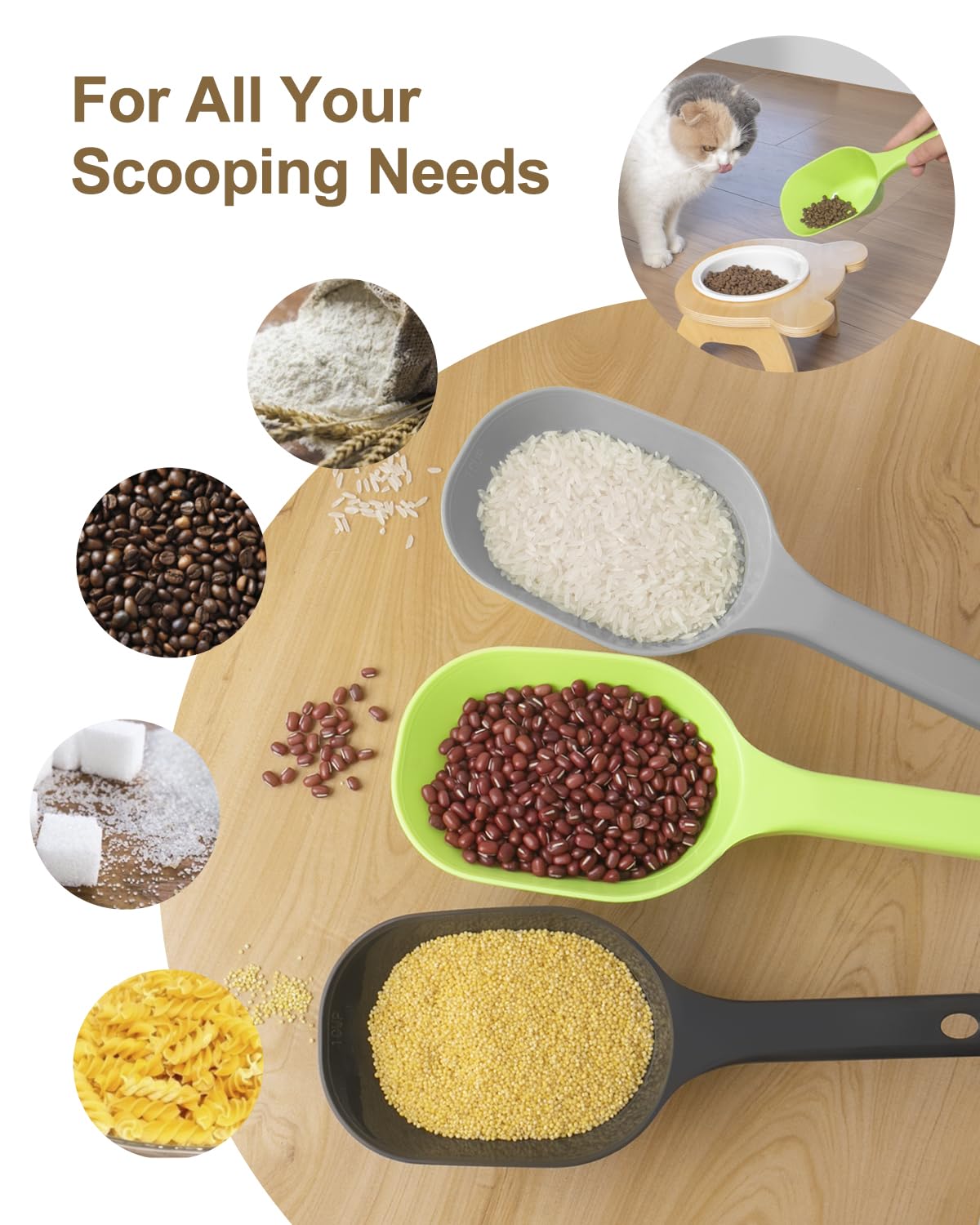 ANVS green scoop demonstrates color-coded convenience for meals