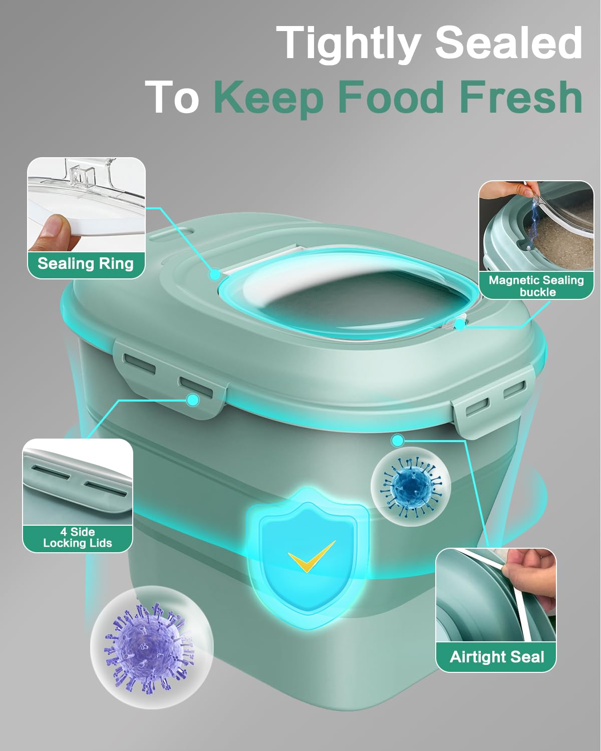 ANVS 2.5L small pet food container ready for fresh, portion-controlled storage.