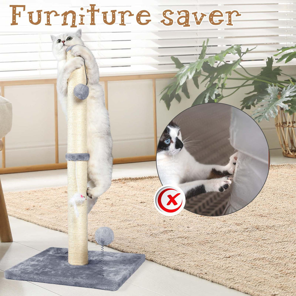 ANWA 32-inch tall cat scratching post assembly is quick with included Allen key.