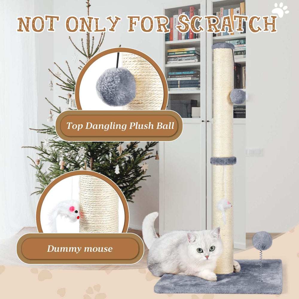 ANWA 32-inch tall cat scratching post sisal surface supports healthy claws and stretches.