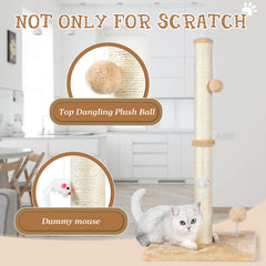 ANWA 32-inch post with spring plush ball invites interactive swats and playful bursts.