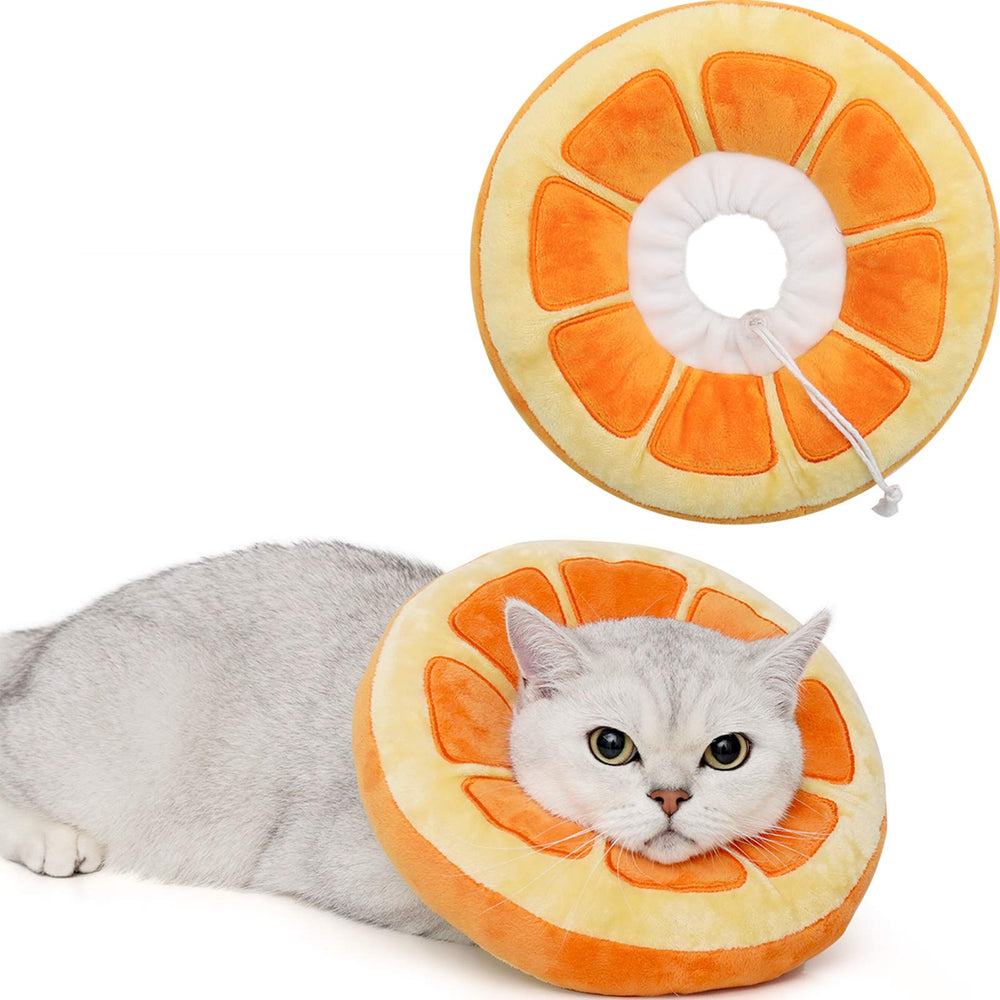 ANWA adjustable cat cone collar with donut-soft comfort for recovery