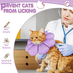 ANWA soft cat cone offers plush comfort for calmer recovery.