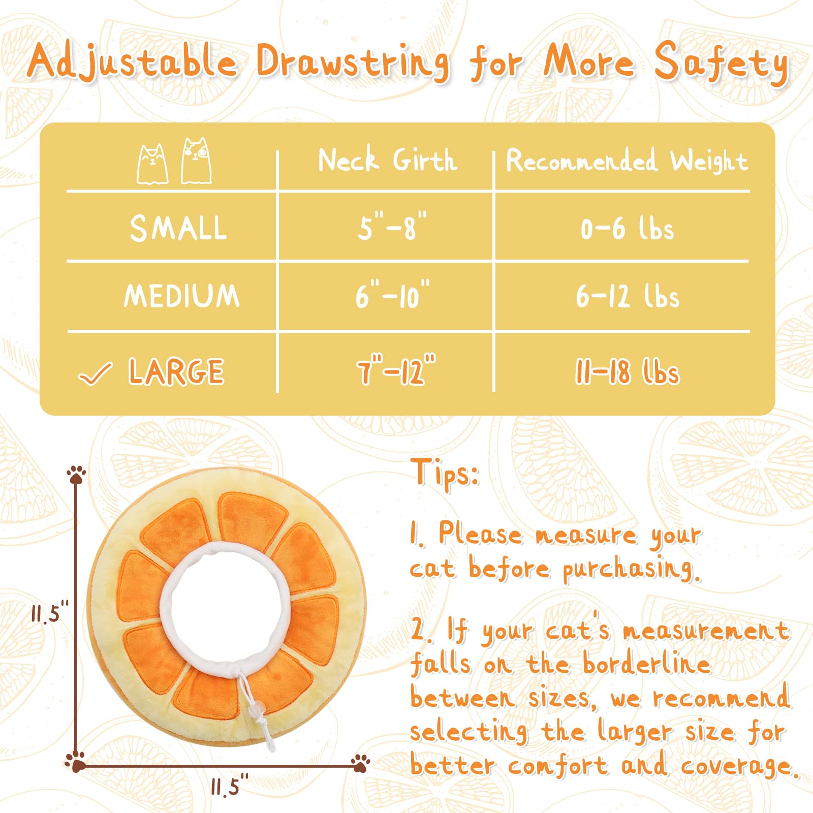 ANWA cat donut collar soft fabric close-up showing gentle wear.