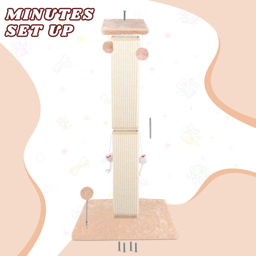 ANWA cat multi-level play encourages scratching, climbing, and interactive engagement.