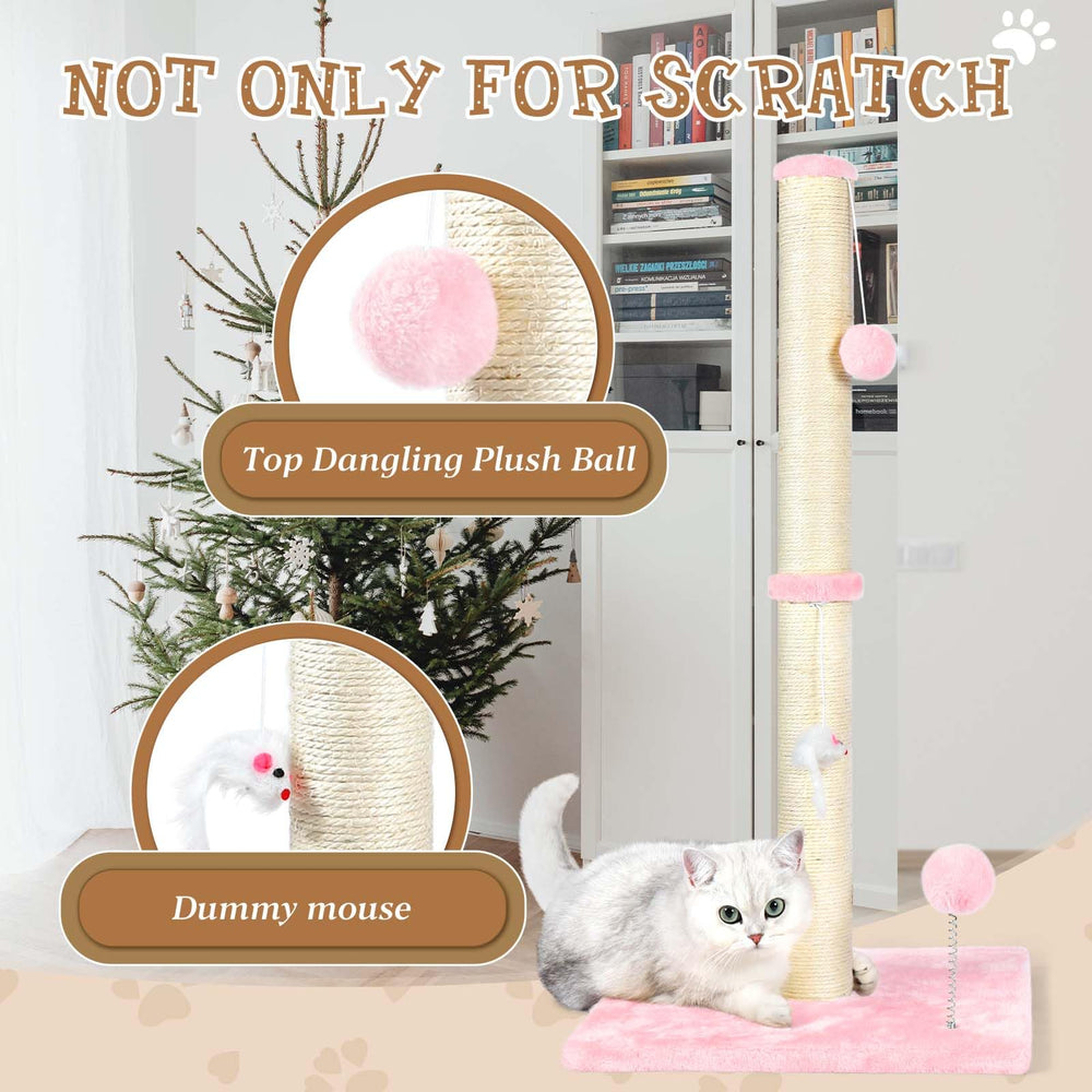 ANWA cat scratching post base spring plush ball for extra swats.