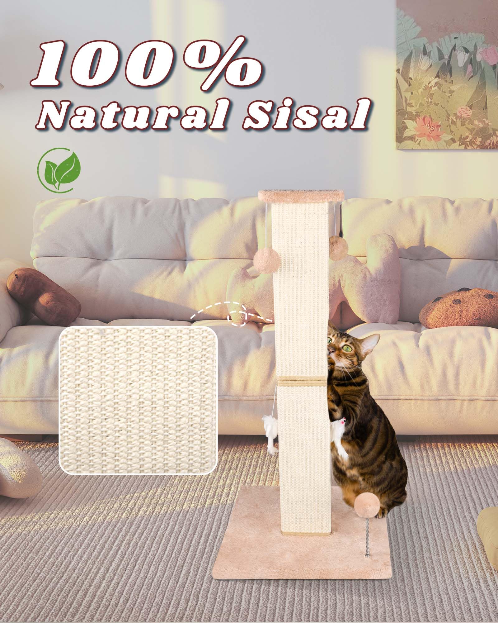 ANWA cat tree with stable base illustrates sturdy construction for busy cats.