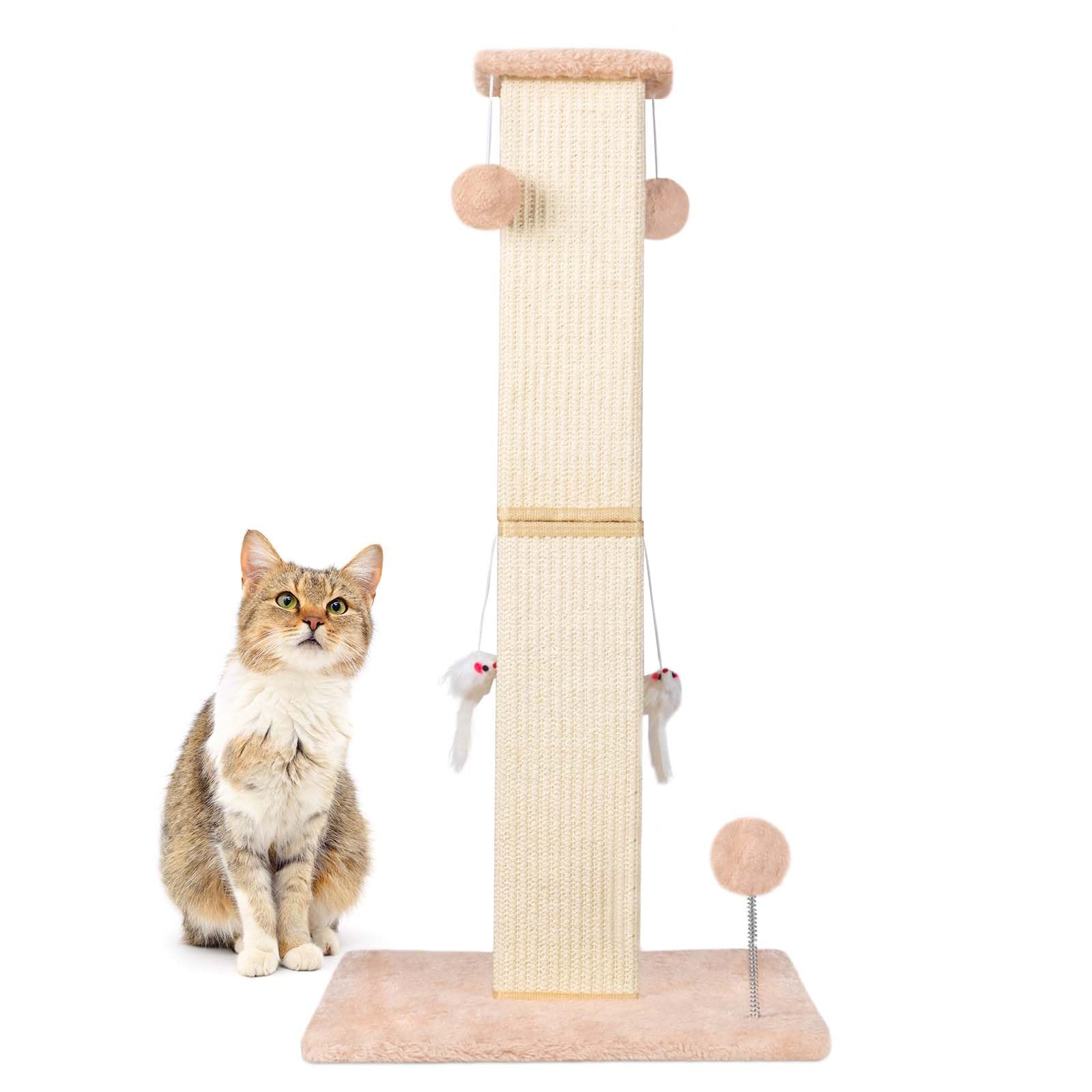 ANWA large cat scratching post 32-tall with sisal for healthy scratching and furniture protection.