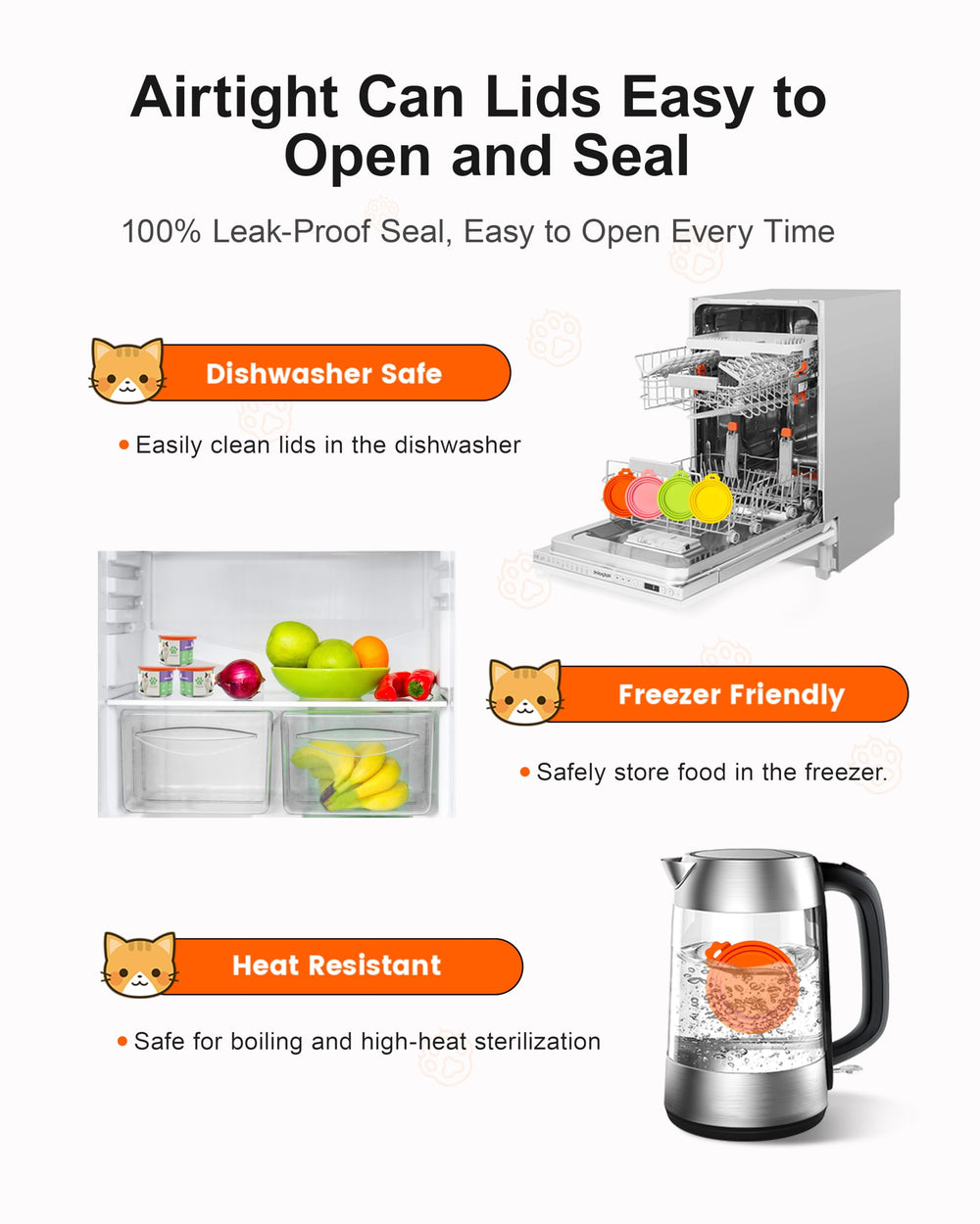 Anyongora travel-pack lids simplify pet meals on trips.