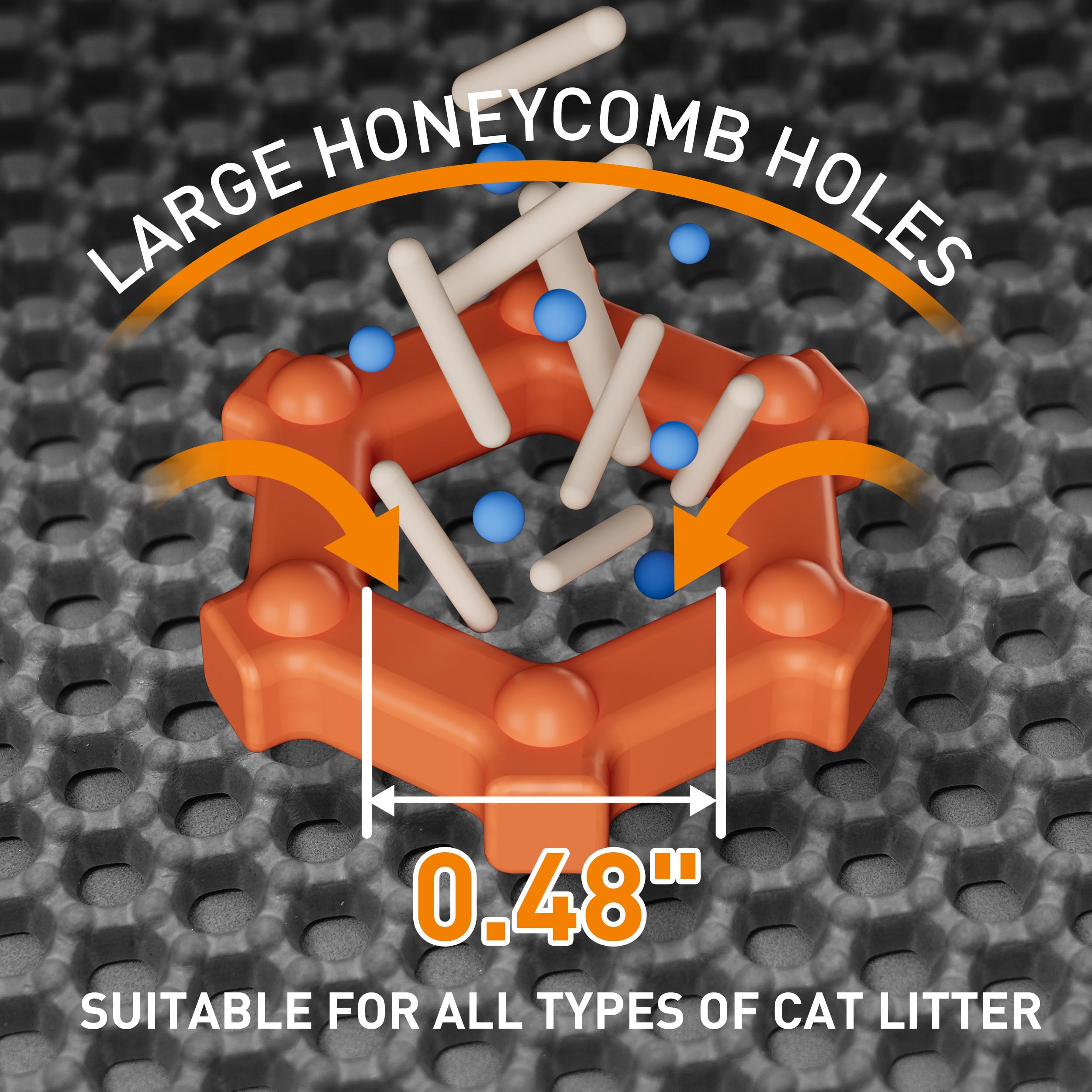 Anywish anti slip back keeps mat in place on carpets or floors