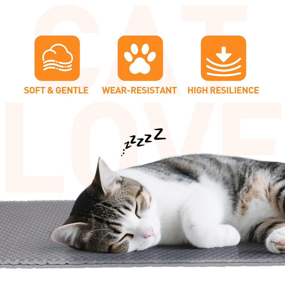 Anywish EVA material mat feels soft and safe for cat paws