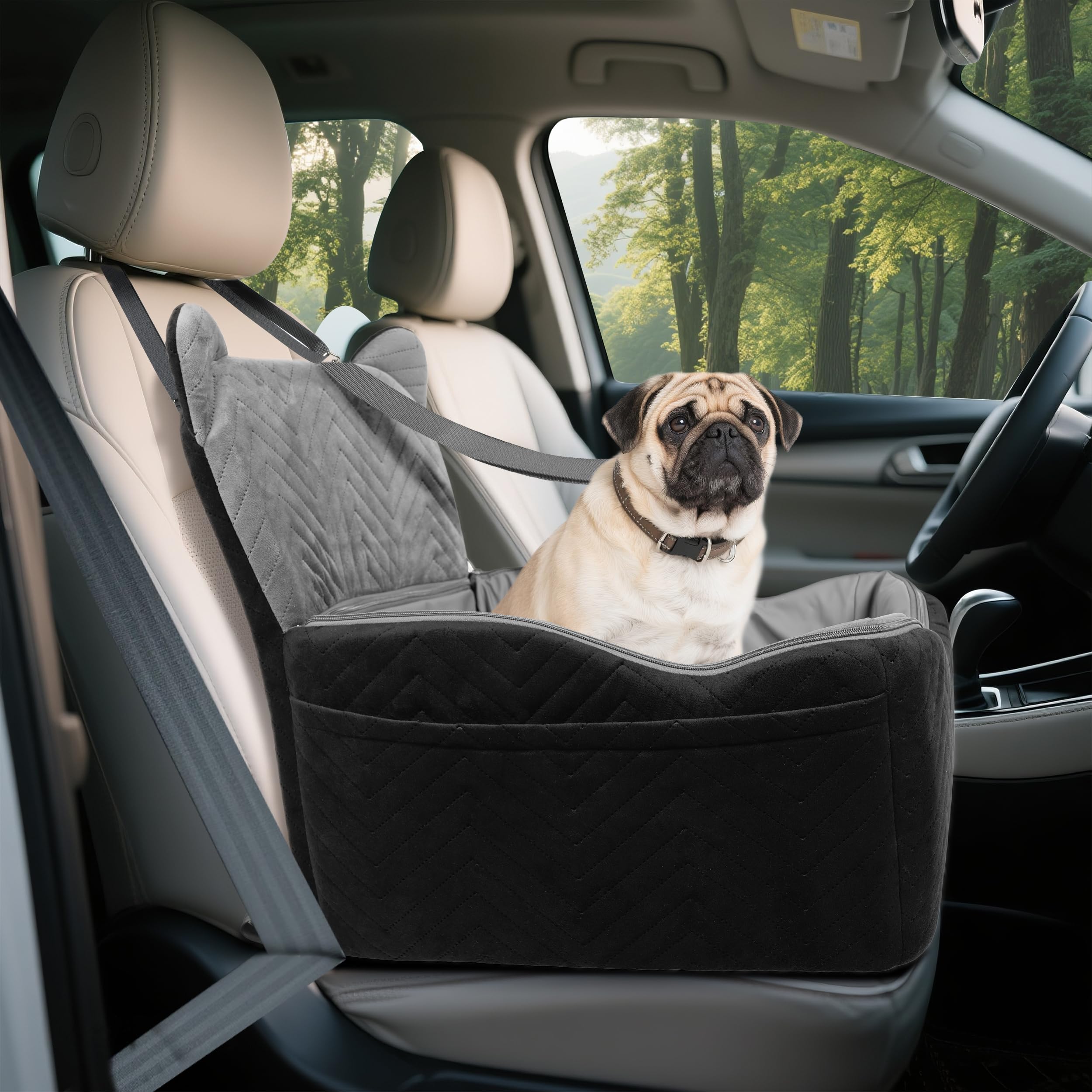 Anywish dog car seat home-use bed option provides cuddly comfort at home or travel