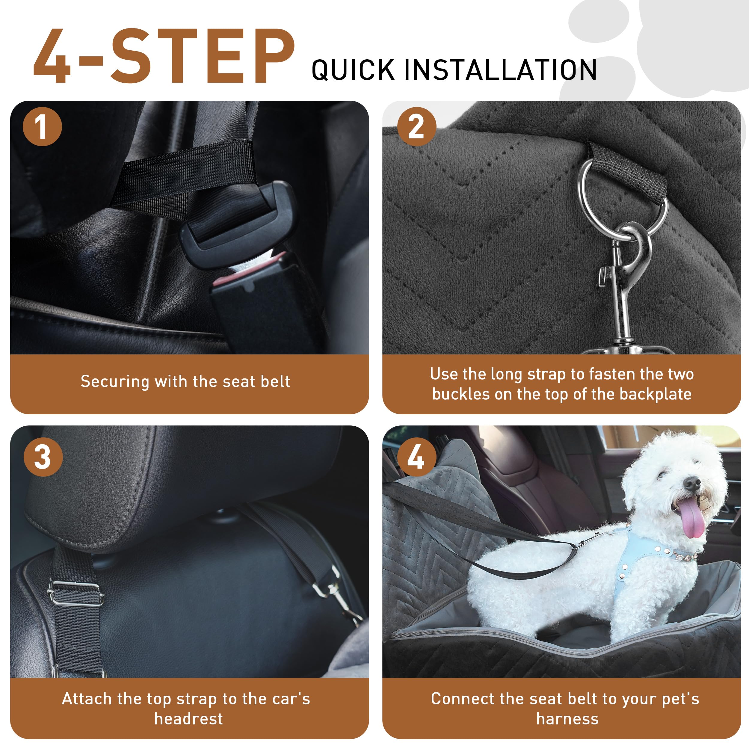 Anywish dog car seat removable cover allows easy machine washing