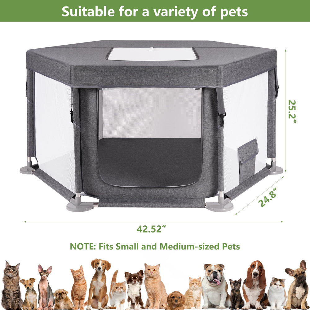 Anywish dog play pen chew-resistant tubes withstand daily play and curious pups
