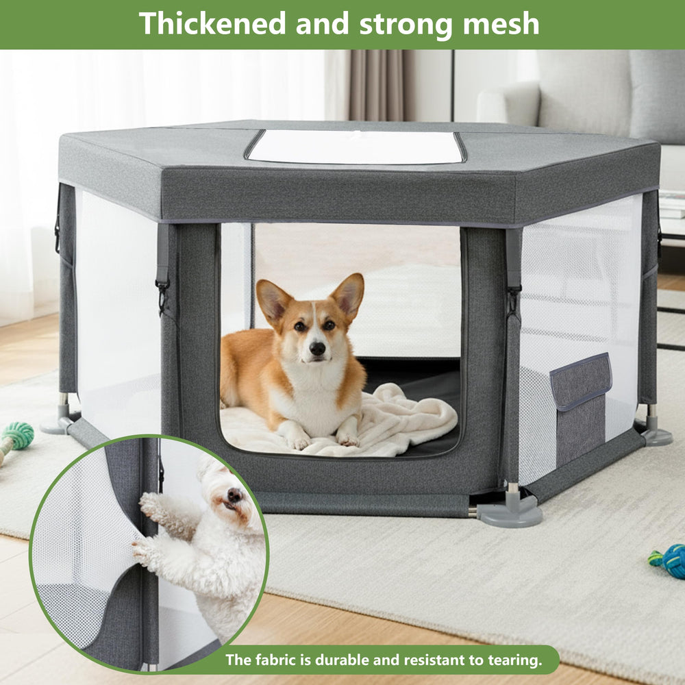 Anywish dog play pen tool-free assembly makes setup fast and easy