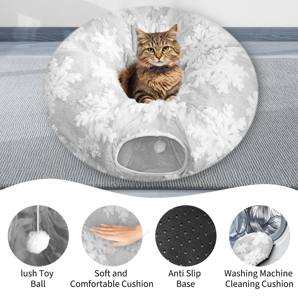 Anzfy cat tunnel bed shapes for versatile pet playtime options