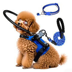 AO LI GEI Blind Dog Halo Harness front view with halo bumper for gentle protection.