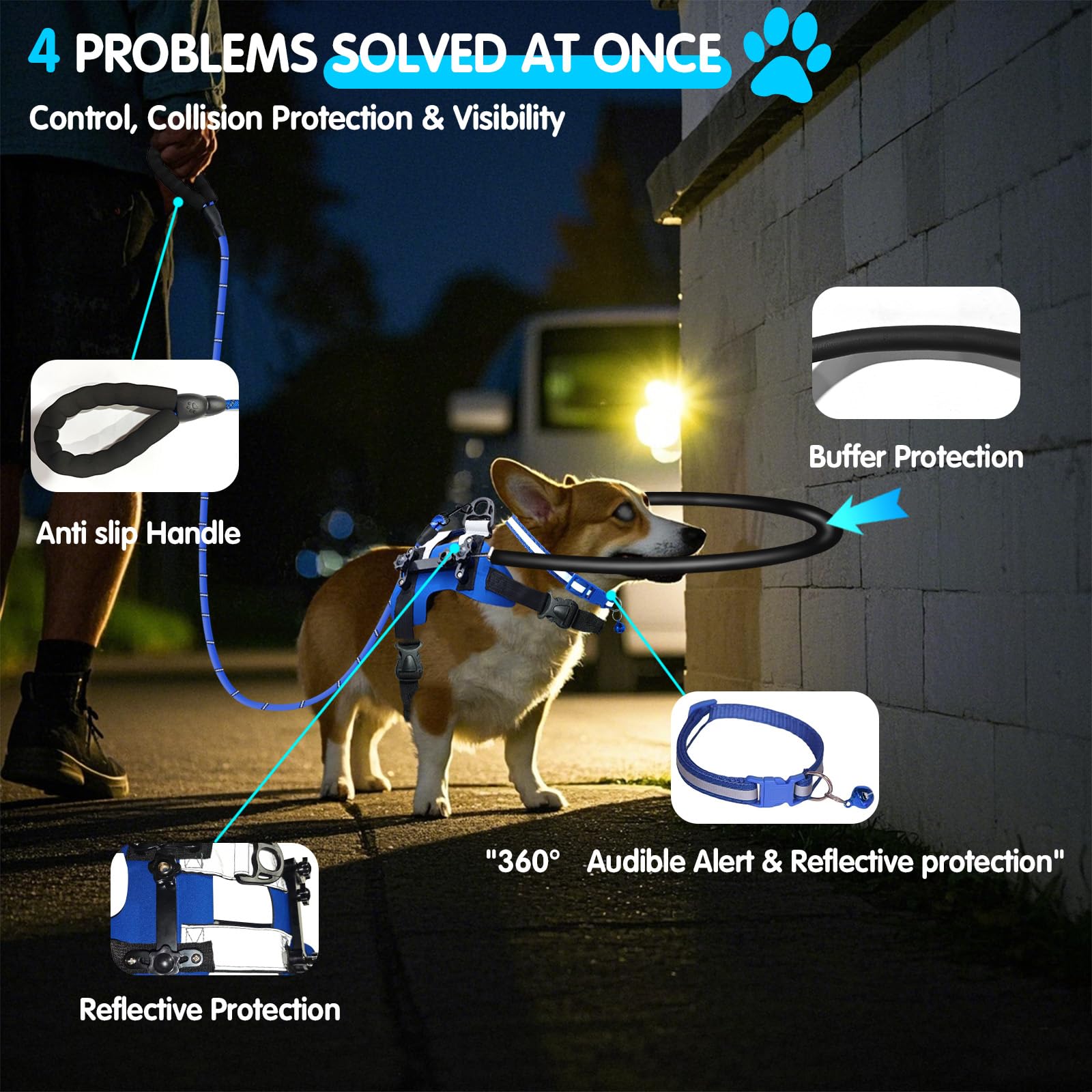 AO LI GEI Halo lift-handle usage aiding dogs over obstacles.