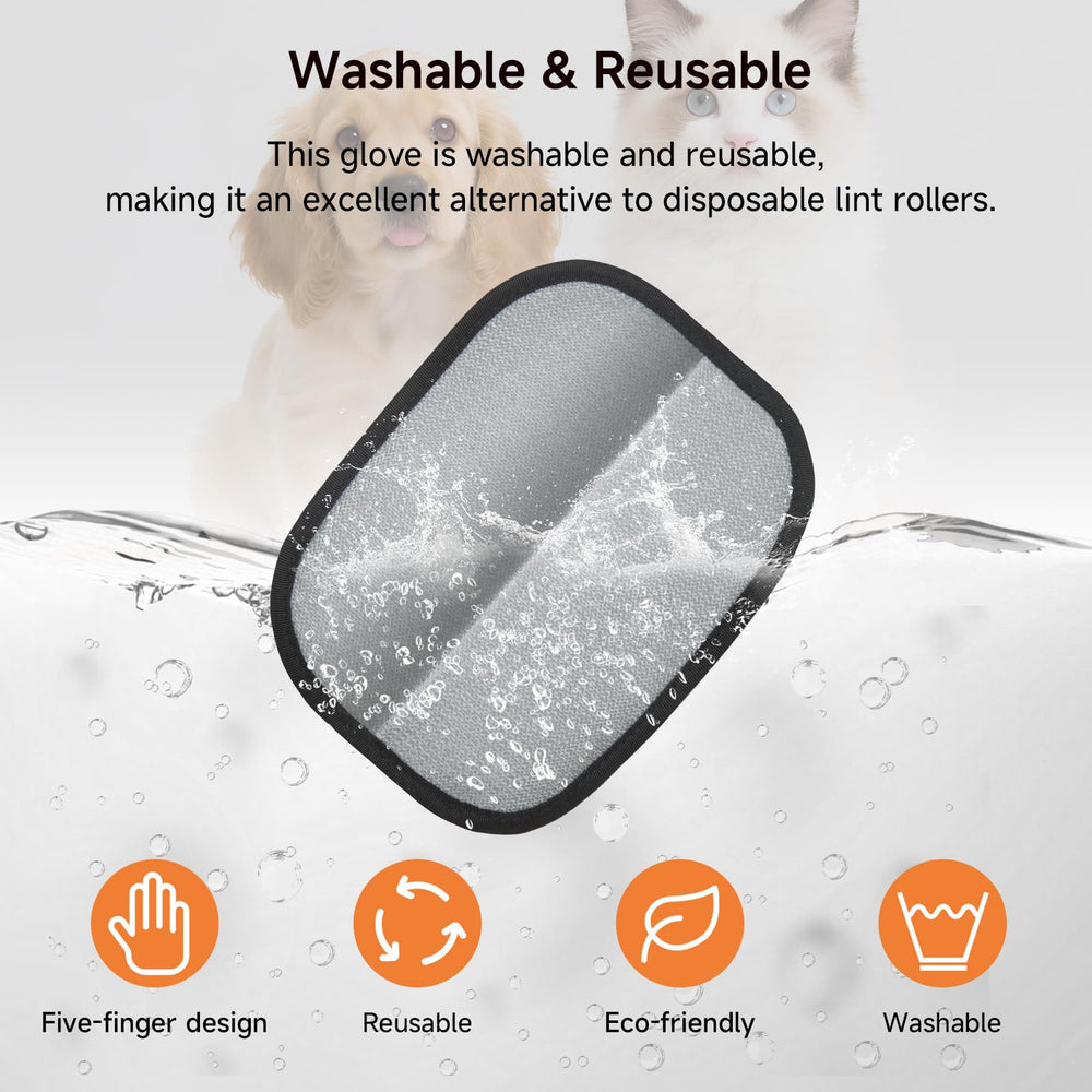 AOBIS 2-pack gift-ready pet hair remover gloves for pet lovers.