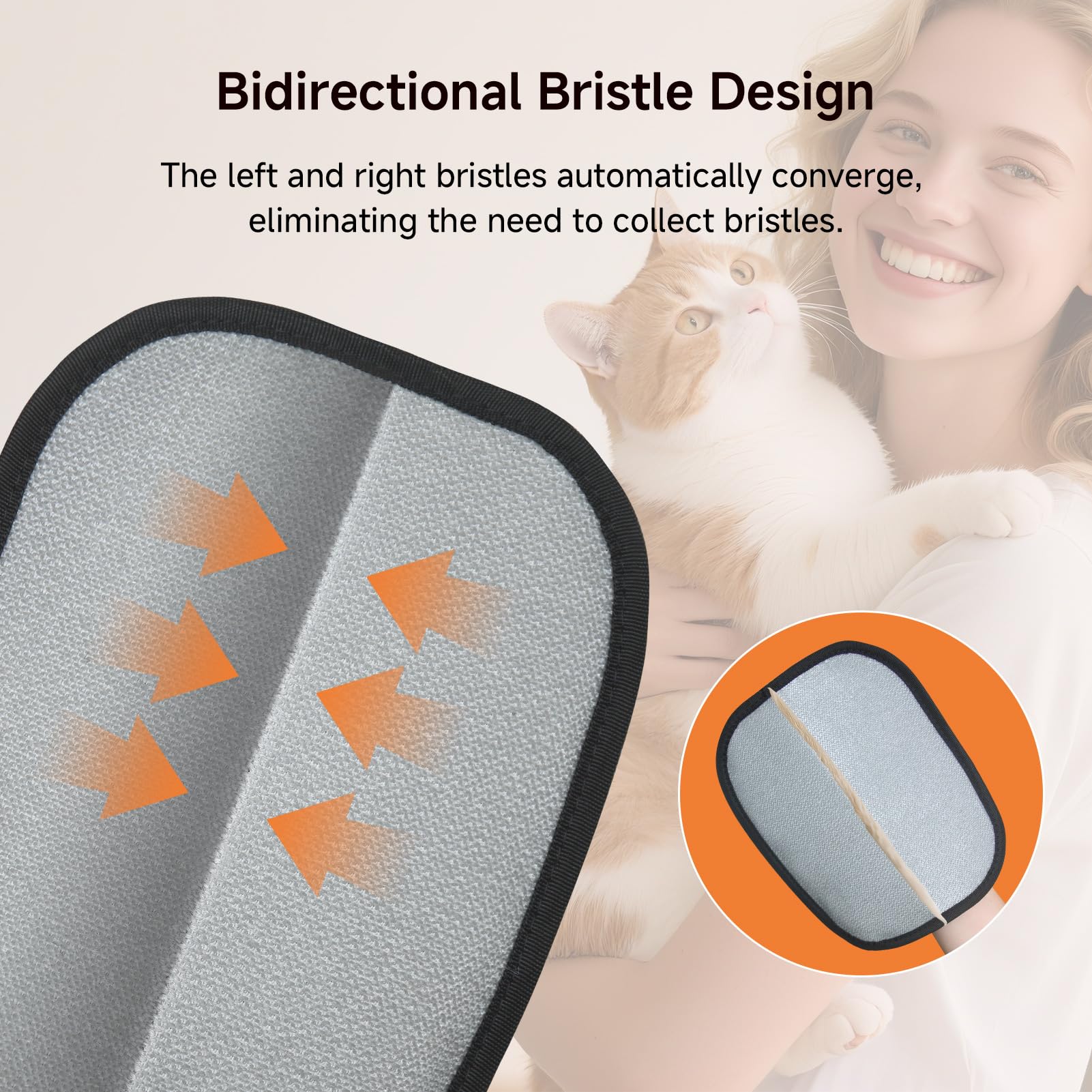 AOBIS pet hair removal gloves on car seats improving interior cleanliness.