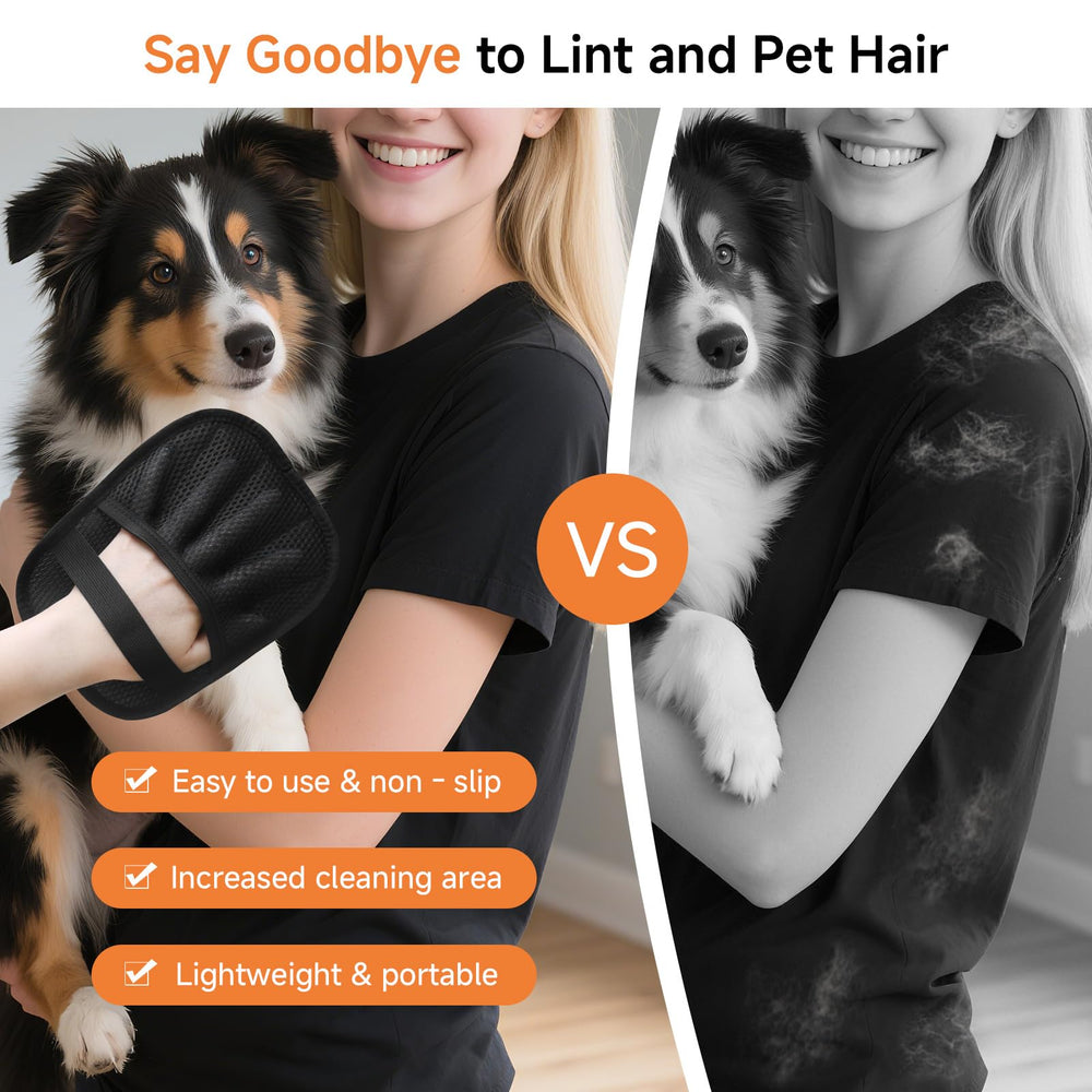 AOBIS thicker durable gloves provide a secure five-finger grip during grooming.