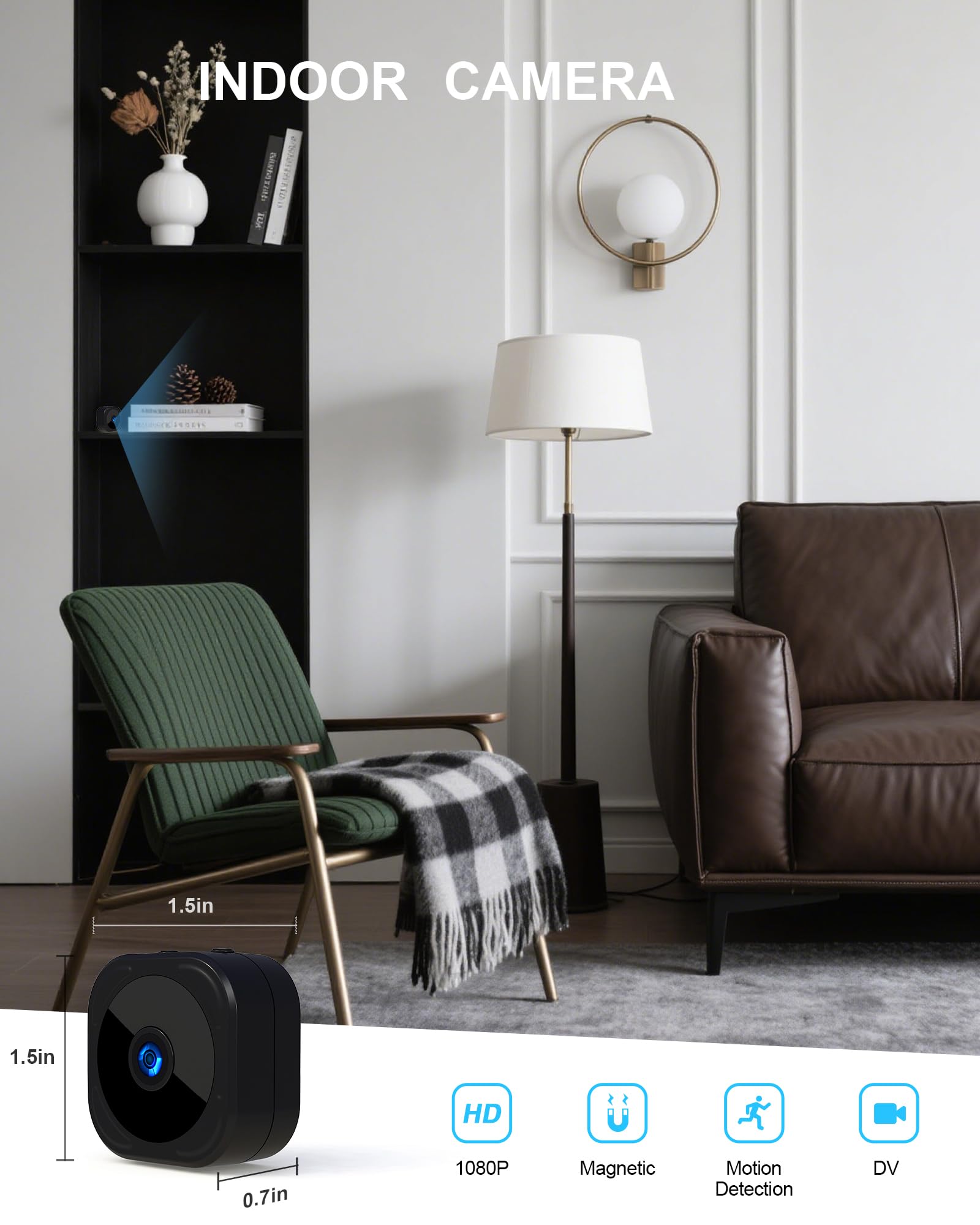AOBOCAM battery-powered setup supports 24/7 surveillance without constant power.