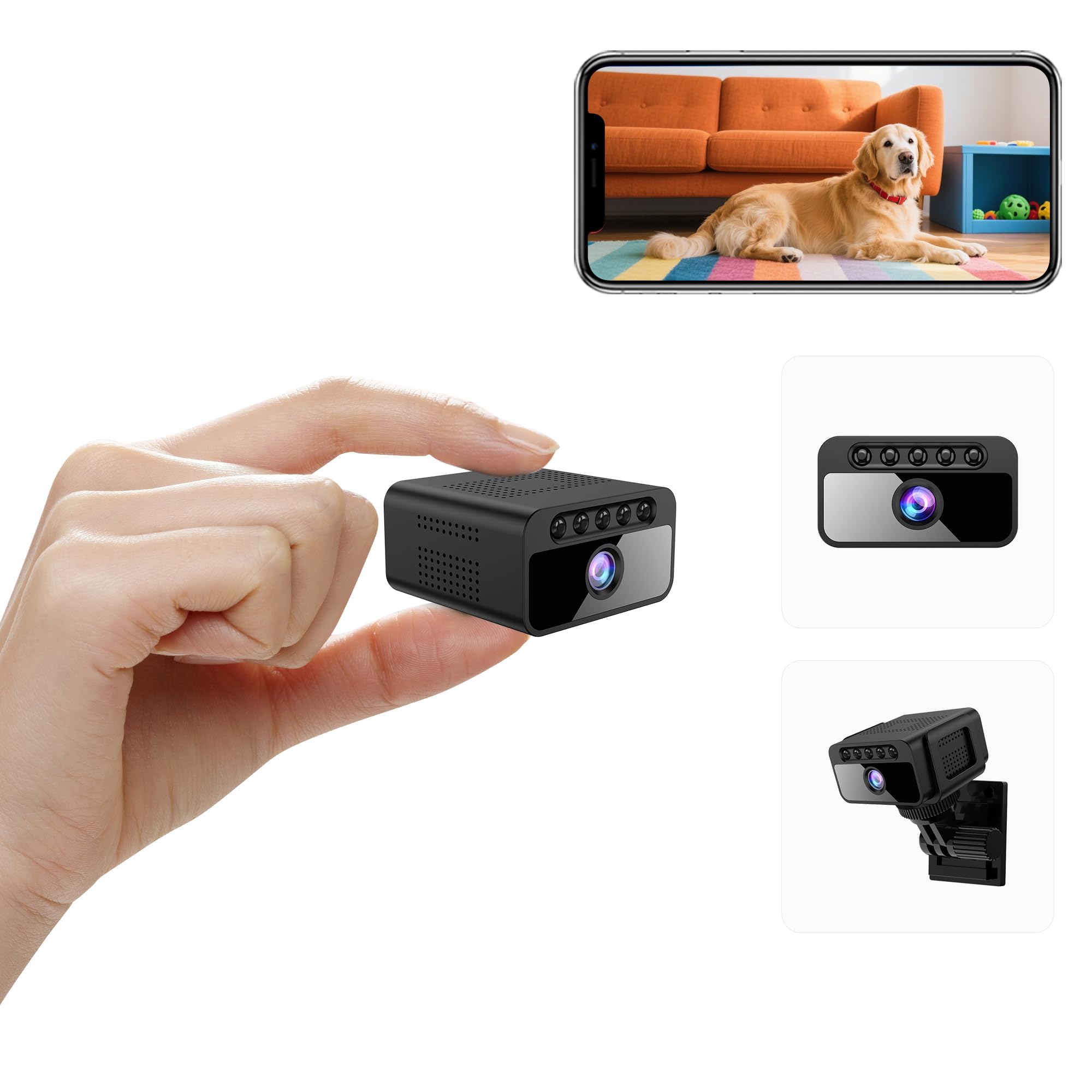 AOBOCAM hidden camera in 4K view delivers crisp detail for home security.