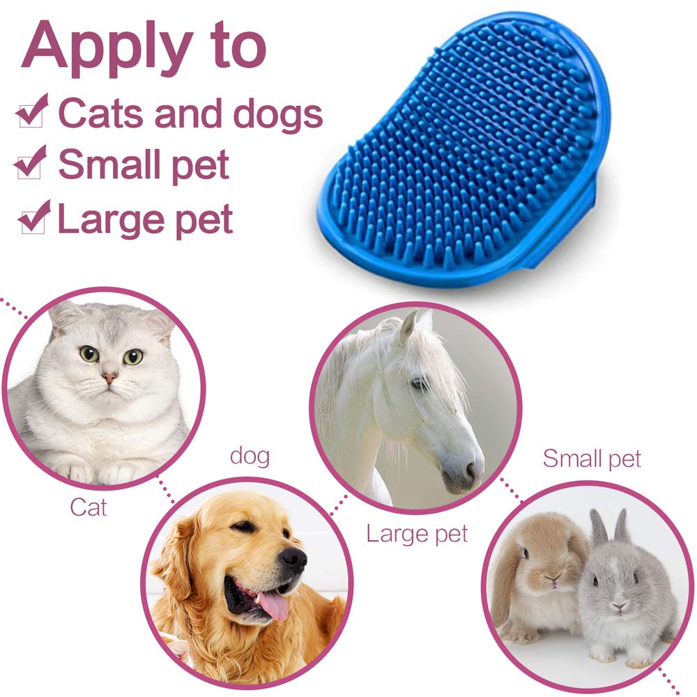 Aoche dog bath brush in shower use promotes quick, easy cleaning