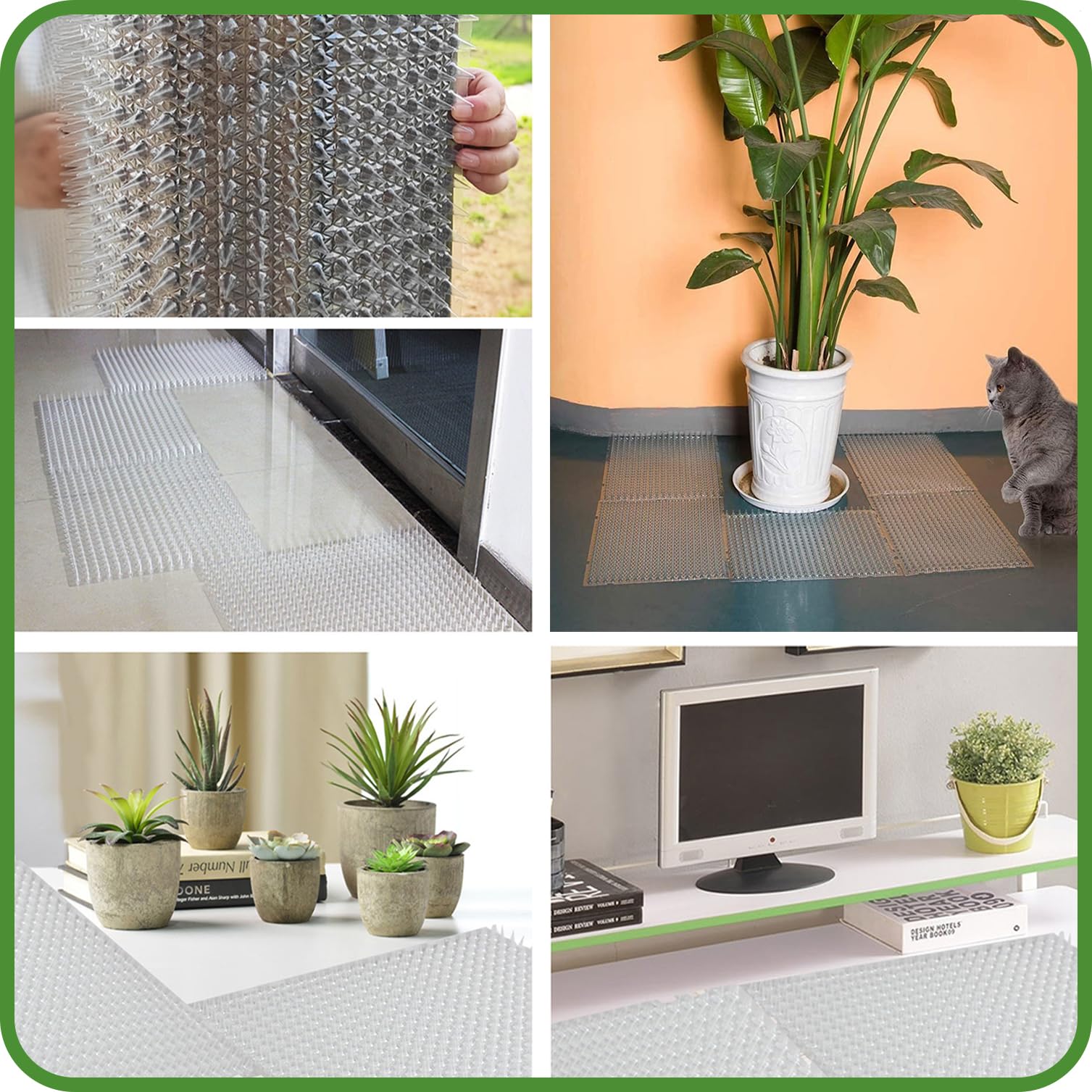Aocoray scat mat birds-and-animals deterrence example shows versatile home use