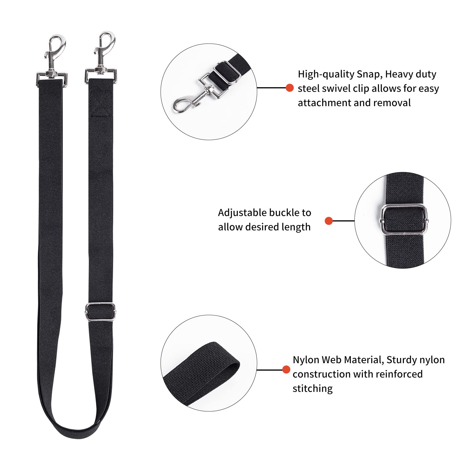 Aocuxze leg straps with 360-degree swivels for easy attachment to D-rings