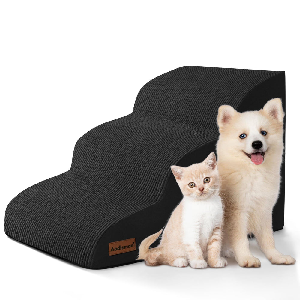 Aodisman 3-step dog ramp assembly ready for easy couch access