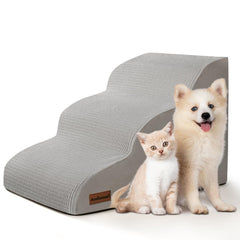 Aodisman 3Step dog ramp placed at sofa edge for easy access and safe lounging.