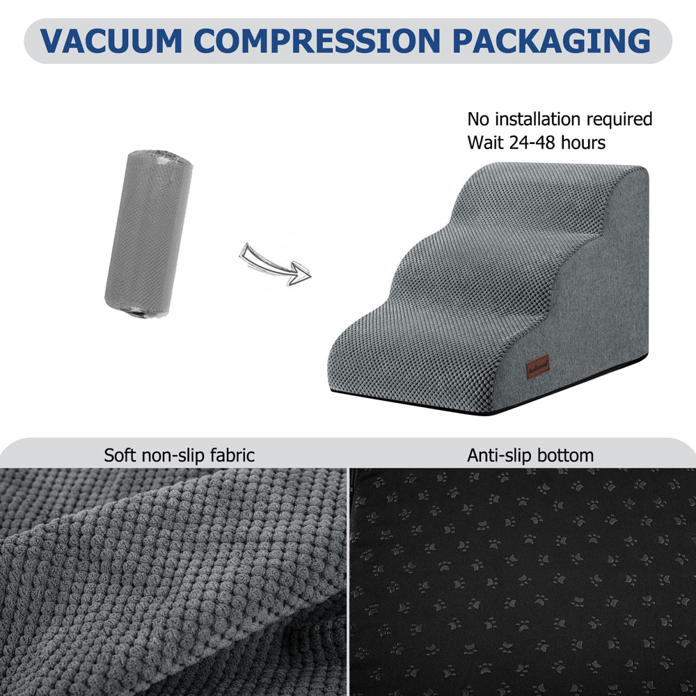 Aodisman dog ramp in use on a couch shows safe, supported ascent.