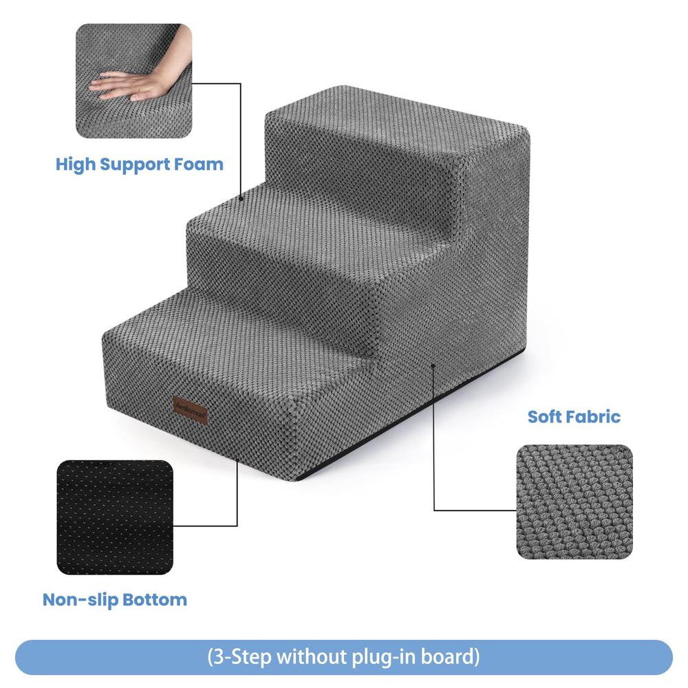 Aodisman dog stairs 5-step grey bed image supports high bed climbs