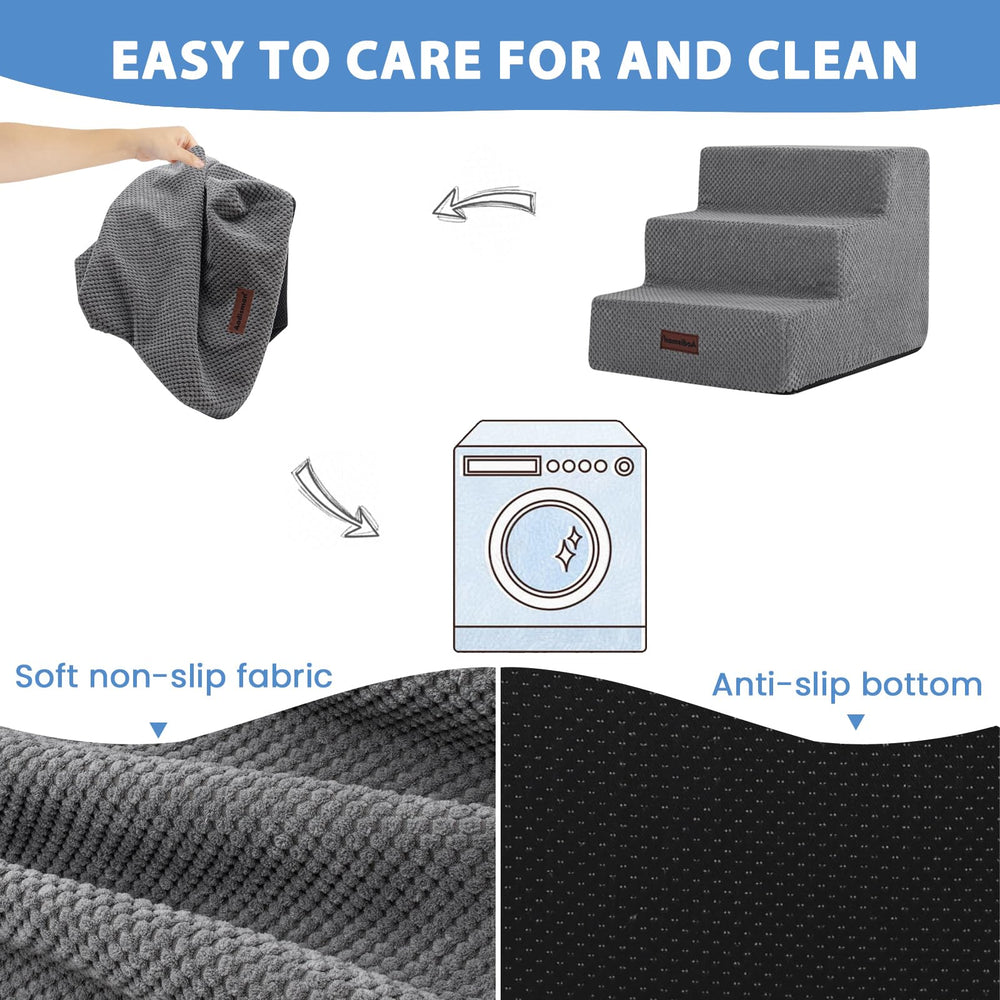 Aodisman dog stairs anti-slip bottom provides stable footing on smooth floors.