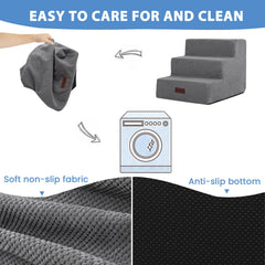 Aodisman dog stairs anti-slip bottom provides stable footing on smooth floors.