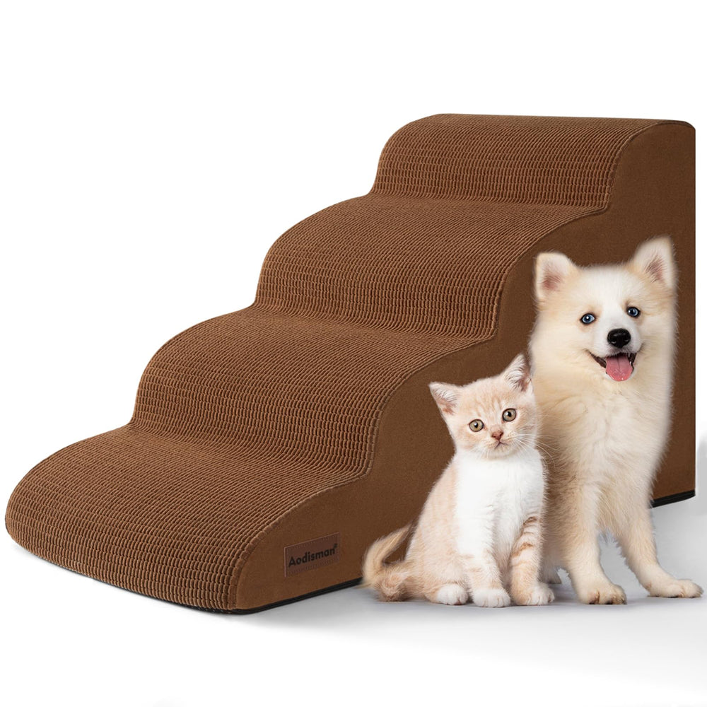 Aodisman dog stairs bed-edge-front for easy bed access and stability.