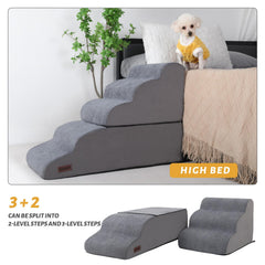 aodisman dog stairs curved ramp reduces impact on joints during movement.