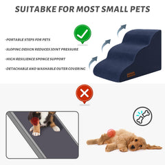 Aodisman dog stairs highlighting high-rebound foam support inside.