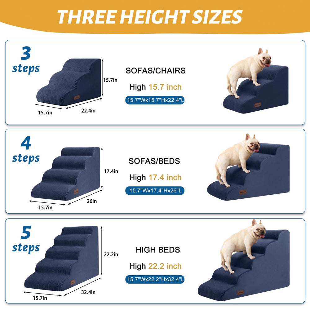 Aodisman dog stairs non-slip bottom closeup shows secure footing