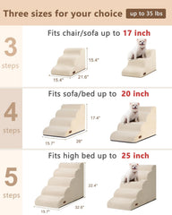Aodisman dog stairs with non-slip bottom, stabilizing seniors during climbs.