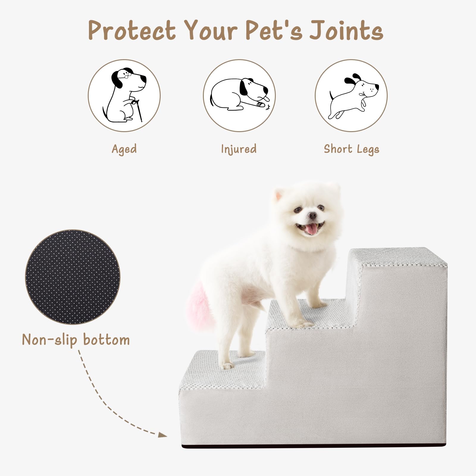Aodisman dog stairs on couch usage showing stable access for pets