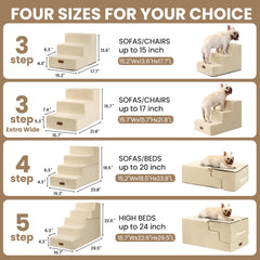 aodisman dog stairs removable cover with zipper for easy cleaning